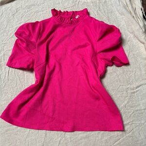 Elegant Pink Ruffle Top